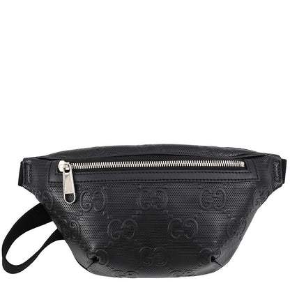 Gucci Belt Bag GG Embossed Bag Leather Black