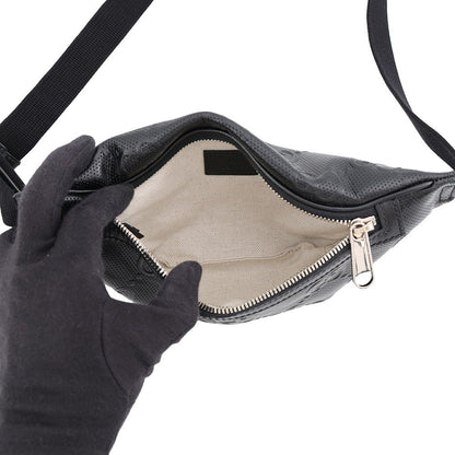 Gucci Belt Bag GG Embossed Bag Leather Black — view 6