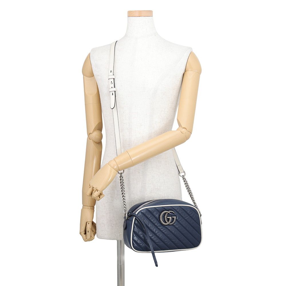 Gucci Chain Shoulder Bag GG Marmont Quilted Small Leather — view 4