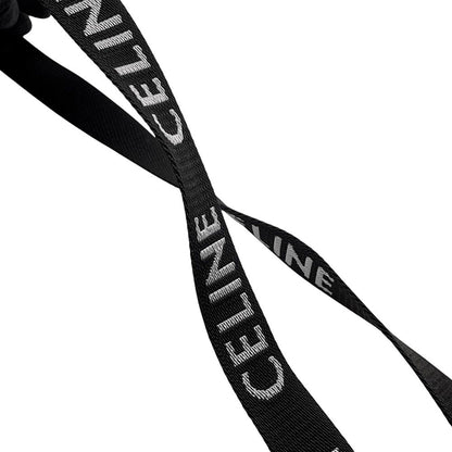 Celine Shoulder Pouch Trekking Mobile Canvas Black — view 8