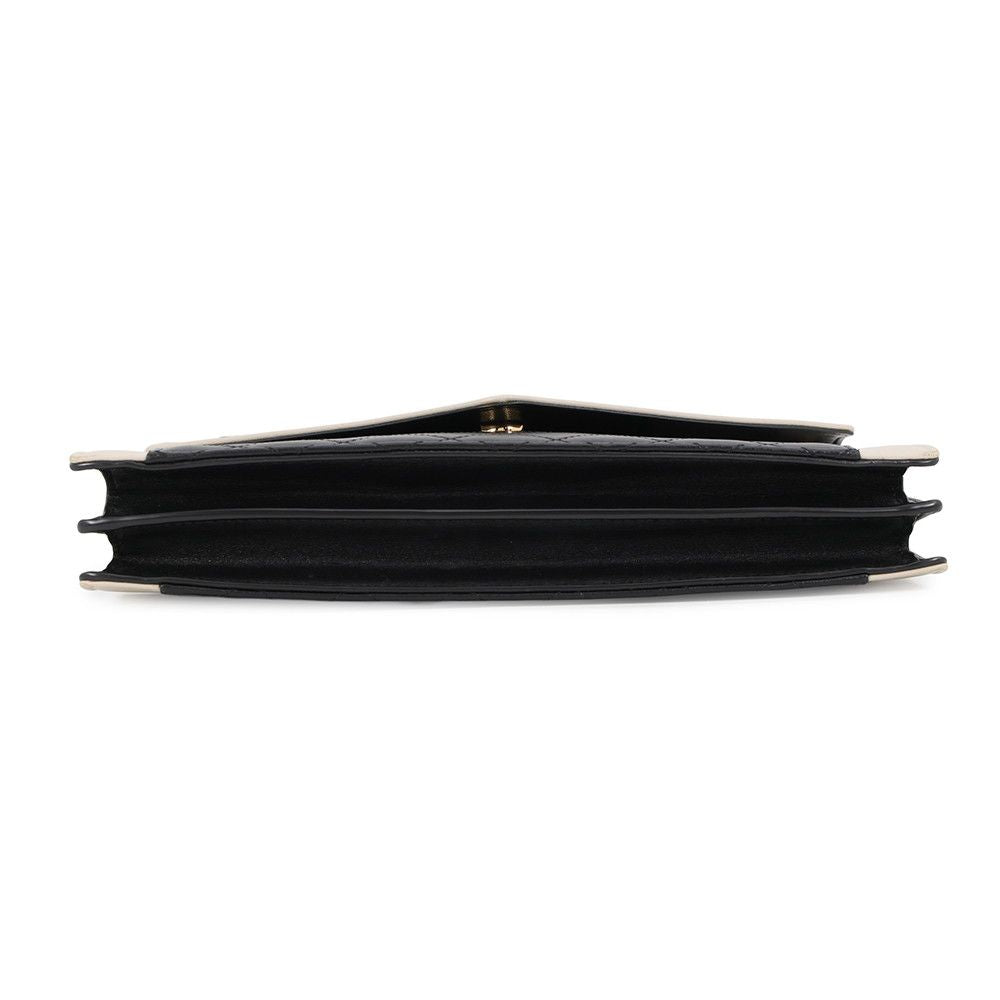 Saint Laurent Paris Shoulder Bag Gaby Satchel Lambskin Black White — view 3