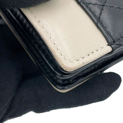 Saint Laurent Paris Shoulder Bag Gaby Satchel Lambskin Black White — view 7