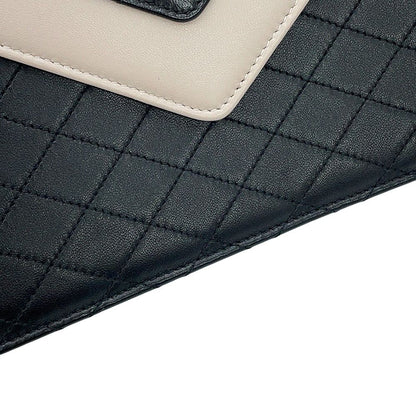 Saint Laurent Paris Shoulder Bag Gaby Satchel Lambskin Black White — view 6