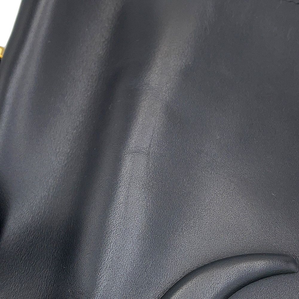 Dior Handbag C'est CD Embossed Calf Leather 2-Way Black — view 7