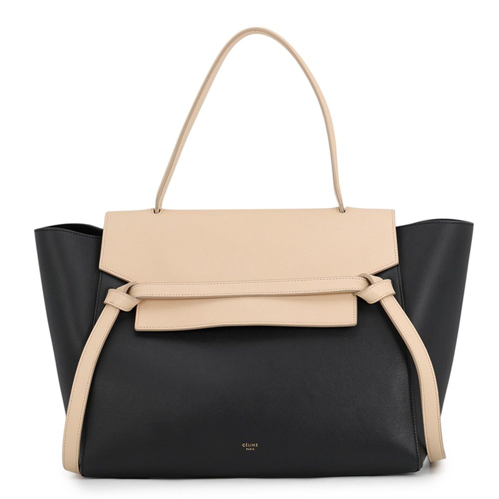 Celine Belt Bag Bicolor Leather Black