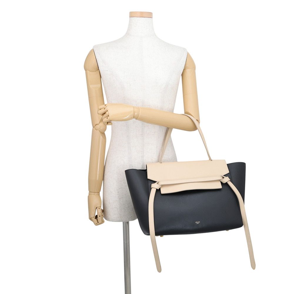 Celine Belt Bag Bicolor Leather Black — view 4