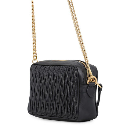Miu Miu Chain Shoulder Bag Matelasse Bijou Leather Black — view 2