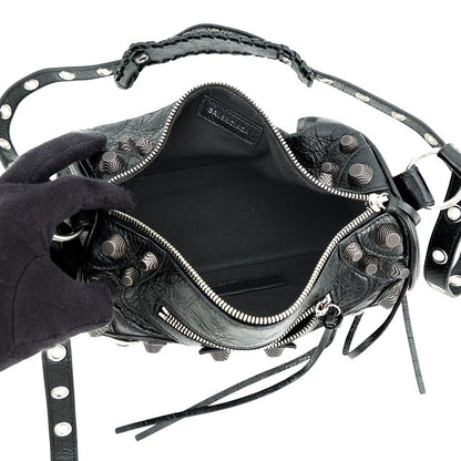 Balenciaga Shoulder Bag le Cagole Cylinder Leather Black — view 5