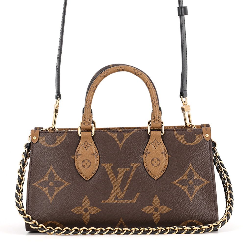 Louis Vuitton Handbag Monogram Reverse Giant On The Go East West Chain