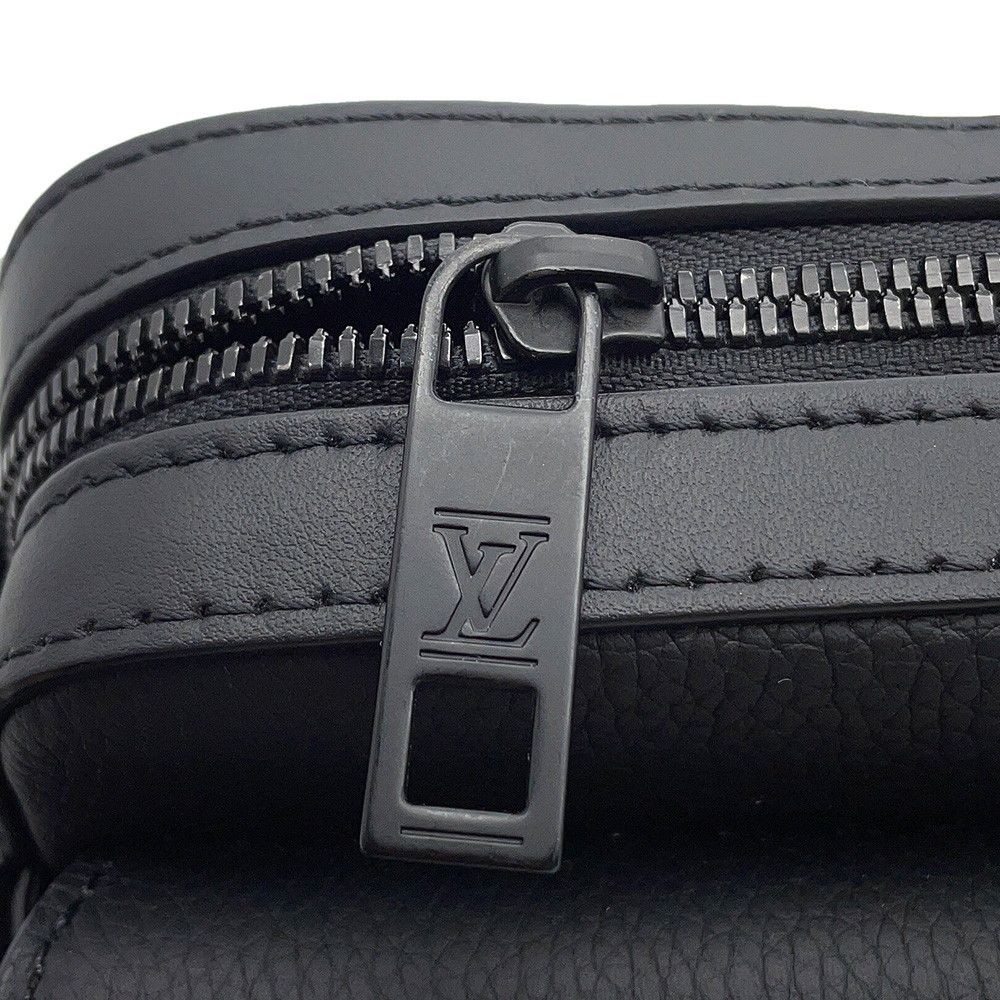 Louis Vuitton Shoulder Bag Leather LV Aerogram Fast Line Messenger Black — view 8