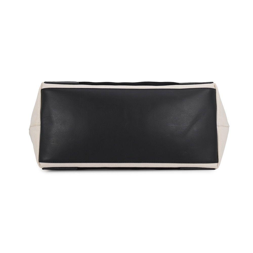 Balenciaga Tote Bag Navy Cabas M Canvas Leather Black — view 3