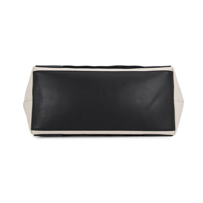 Balenciaga Tote Bag Navy Cabas M Canvas Leather Black — view 3