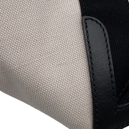 Balenciaga Tote Bag Navy Cabas M Canvas Leather Black — view 6