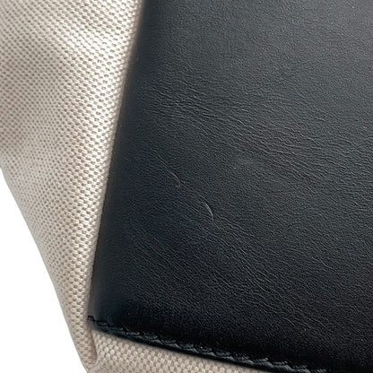 Balenciaga Tote Bag Navy Cabas M Canvas Leather Black — view 8