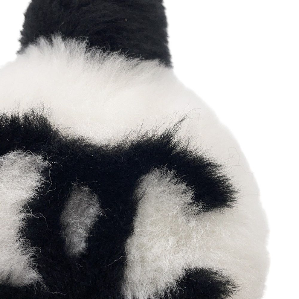Chanel Ear Muffs CC Logo Shearling Lambskin Coco Neige Collection Black White — view 8