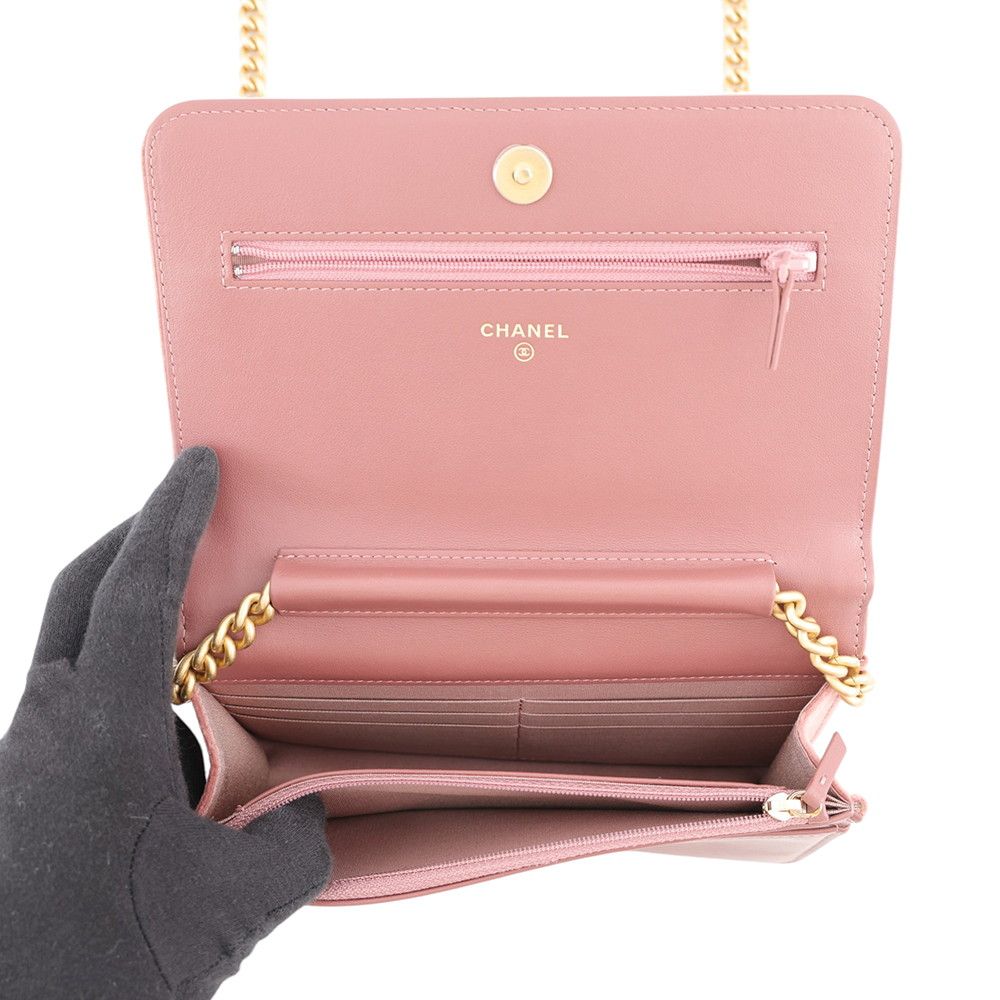 Chanel Chain Wallet Boy Velvet Shoulder Bag — view 6