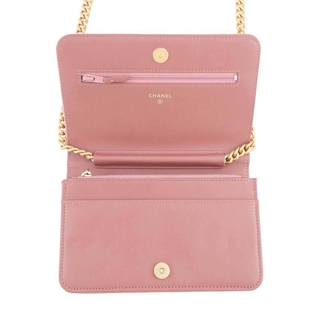 Chanel Chain Wallet Boy Velvet Shoulder Bag — view 5
