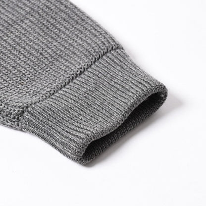 Gucci Leather Switchable Wool Cardigan Gray Navy Bicolor — view 8