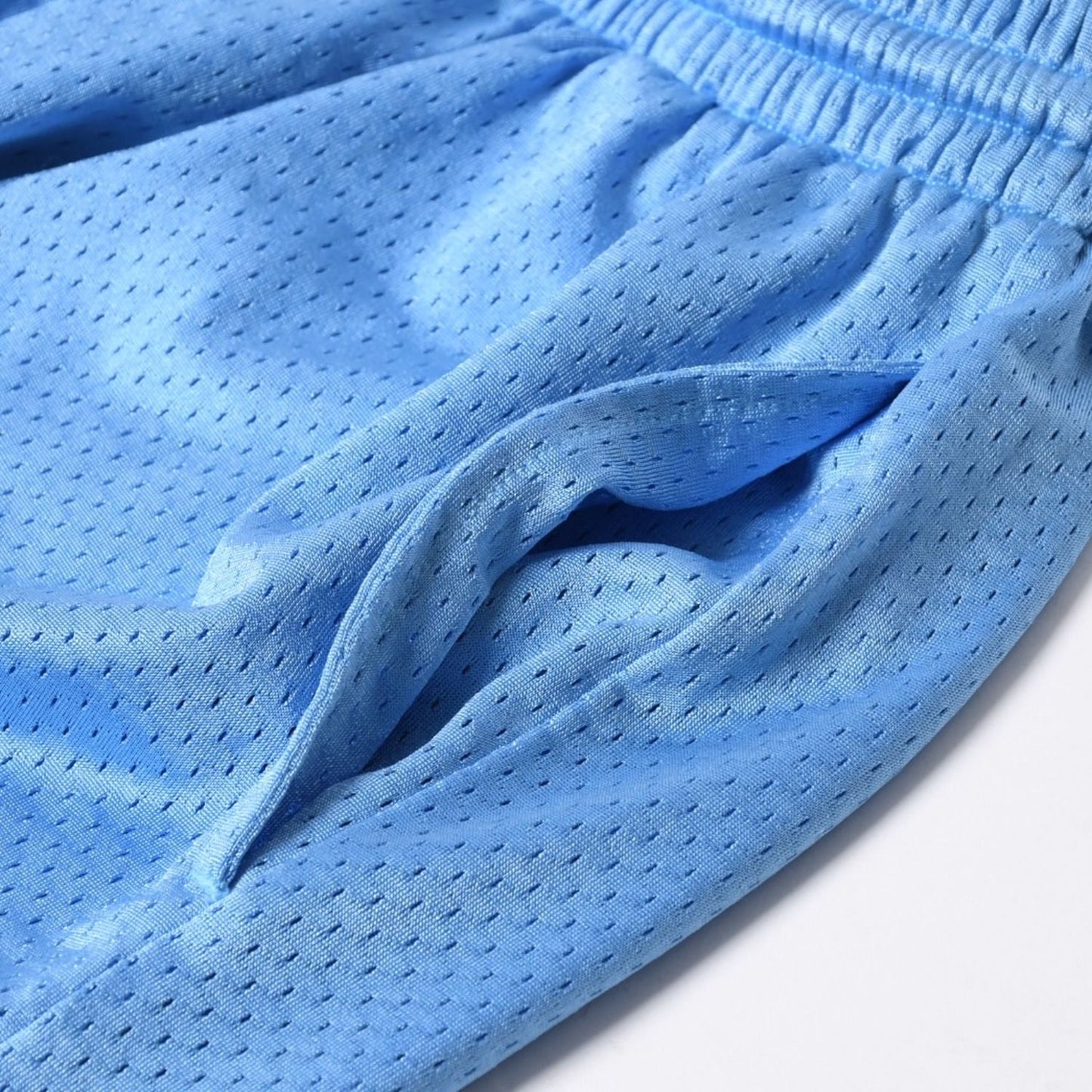 Chrome Hearts Mesh Varsity Shorts Light Blue L Half — view 6