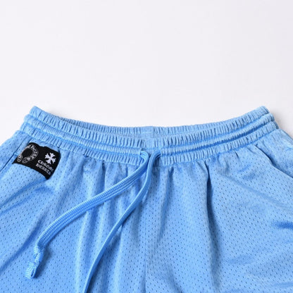 Chrome Hearts Mesh Varsity Shorts Light Blue L Half — view 3