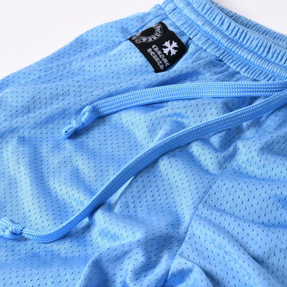Chrome Hearts Mesh Varsity Shorts Light Blue L Half — view 5
