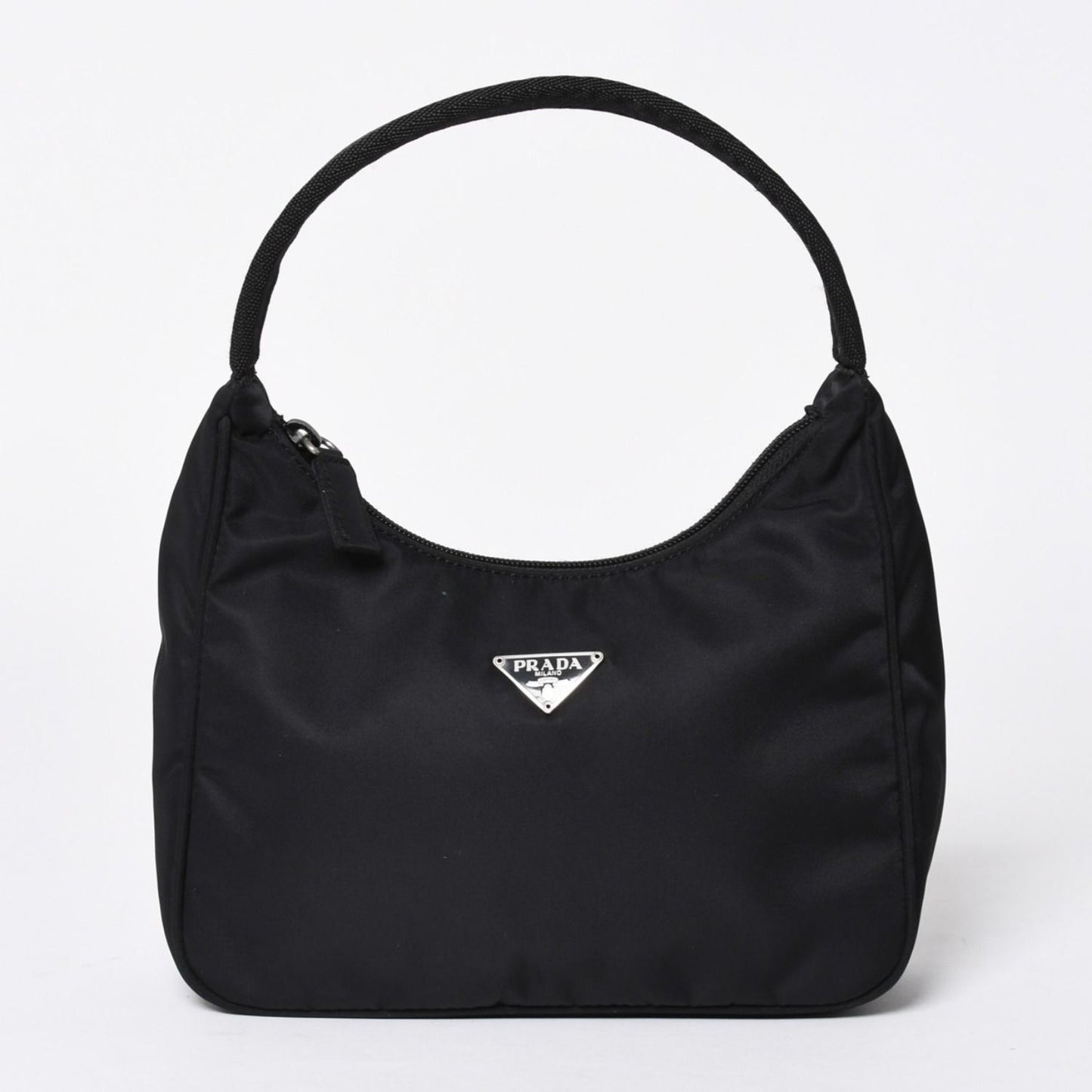 Prada Hobo Handbag Nylon Black