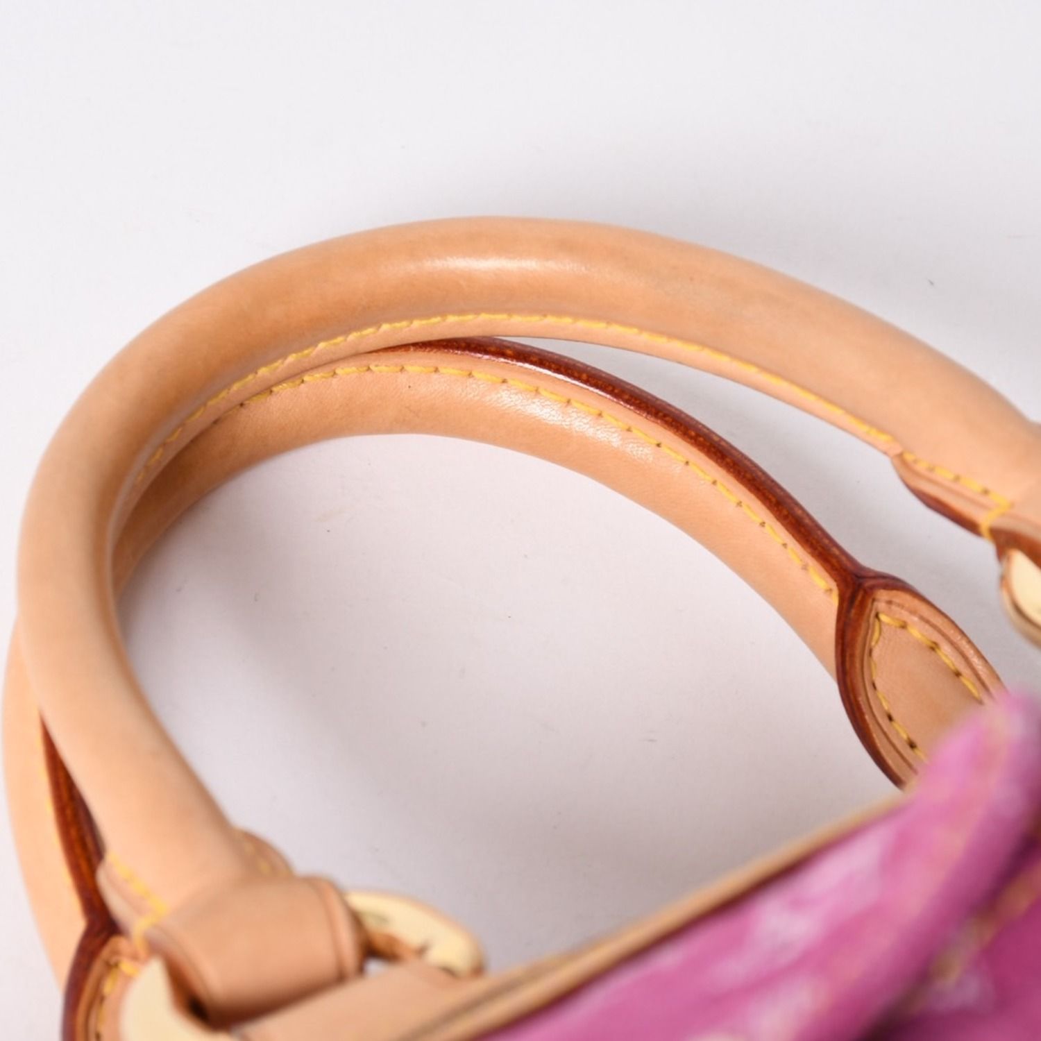Louis Vuitton Neo Speedy Handbag Monogram Denim Pink Gold — view 6