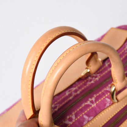 Louis Vuitton Neo Speedy Handbag Monogram Denim Pink Gold — view 5