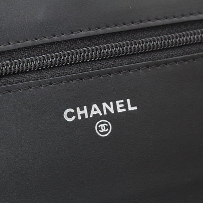Chanel Quilted 2.55 Caviar Leather Chain Wallet Shoulder Bag Black — view 7