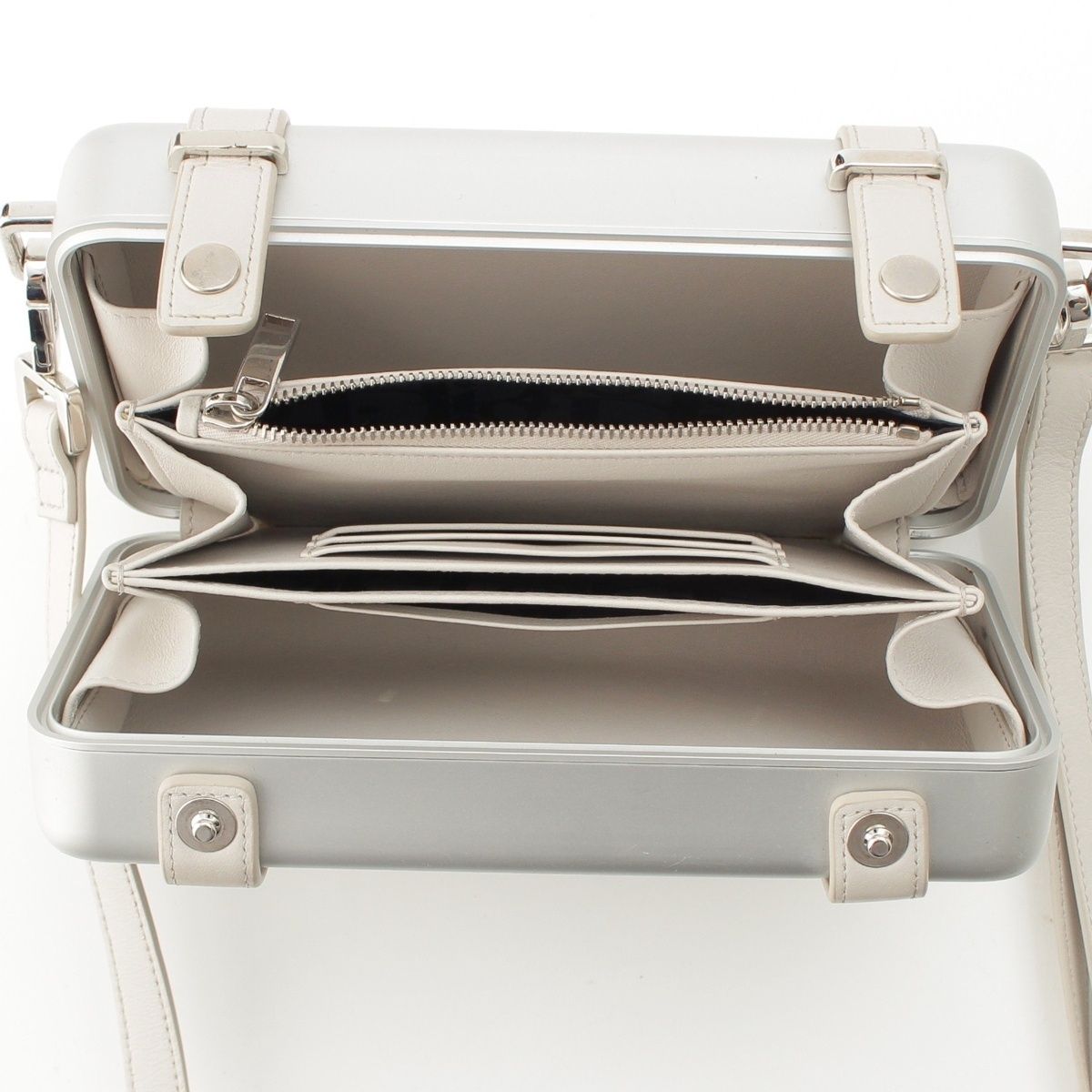 Dior Rimowa Personal Aluminum Leather Shoulder Bag Silver — view 6