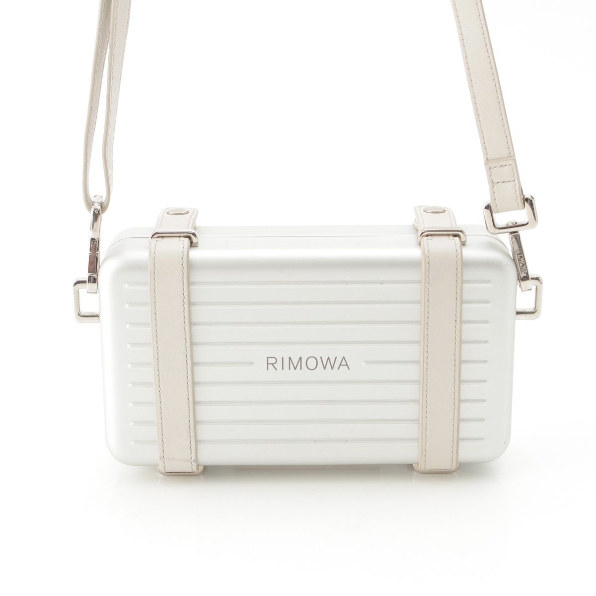 Dior Rimowa Personal Aluminum Leather Shoulder Bag Silver — view 2