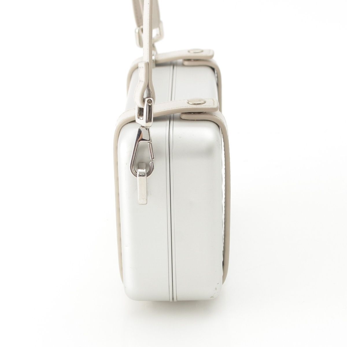 Dior Rimowa Personal Aluminum Leather Shoulder Bag Silver — view 4