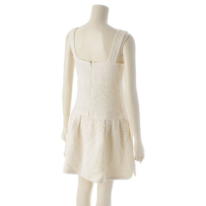 Chanel Tweed Lion Button Jacket Dress Set White 34 — view 6