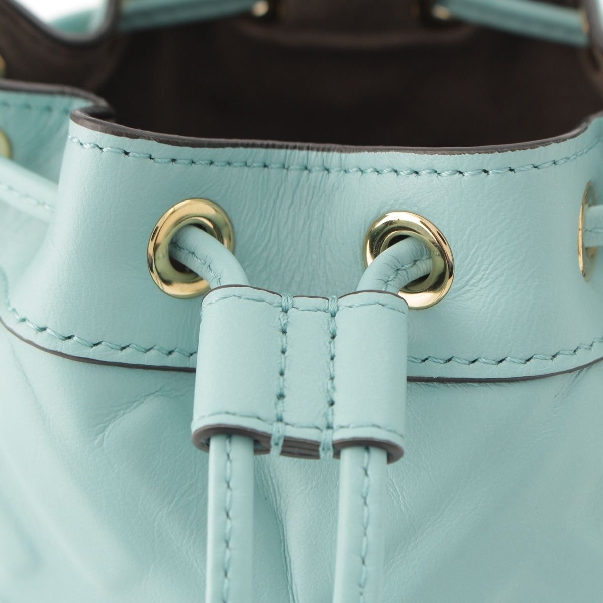 Fendi Mini Montresor Zucca Bucket Handbag Light Blue — view 8