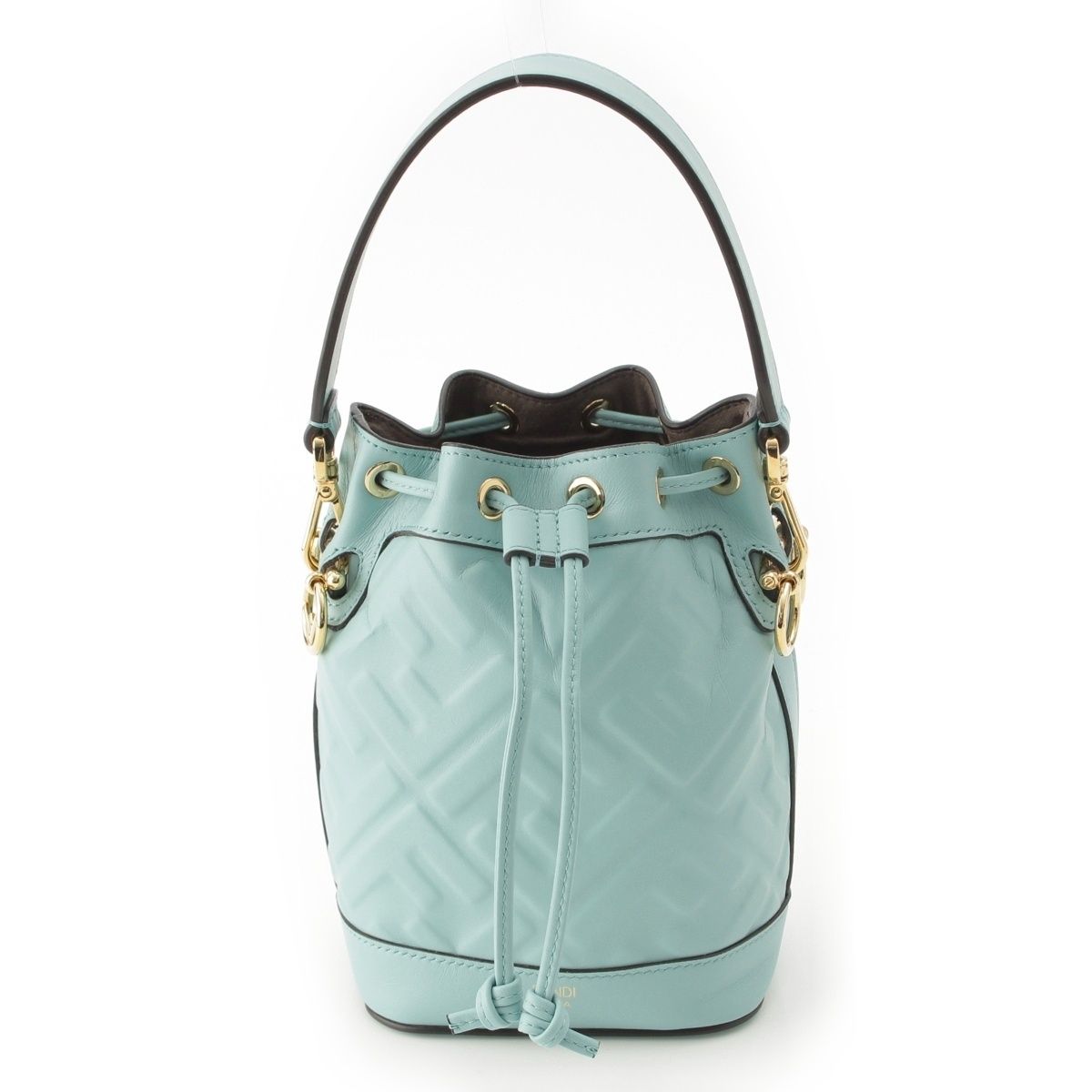 Fendi Mini Montresor Zucca Bucket Handbag Light Blue