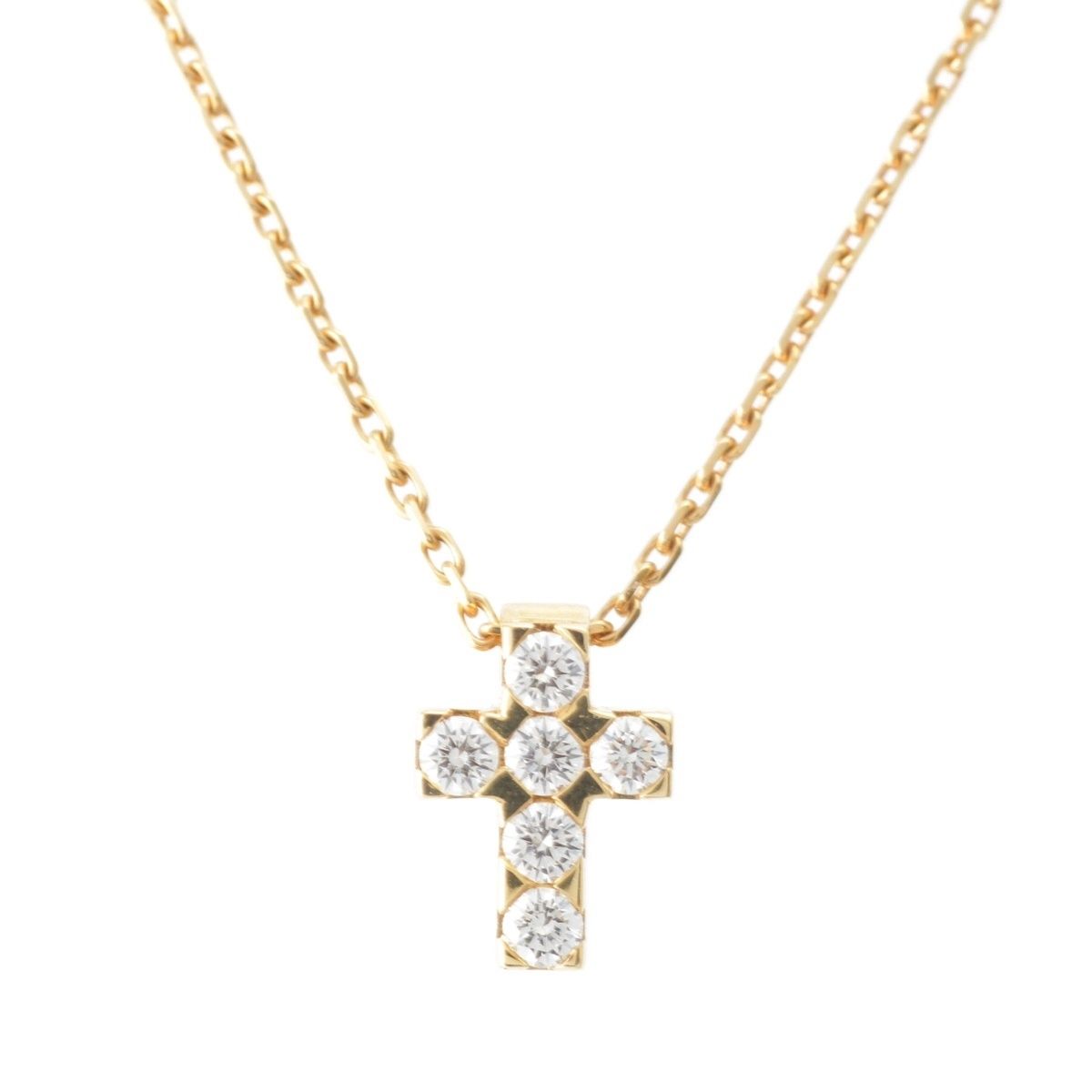 Van Cleef & Arpels Mini Croix Cross 18K Gold Necklace