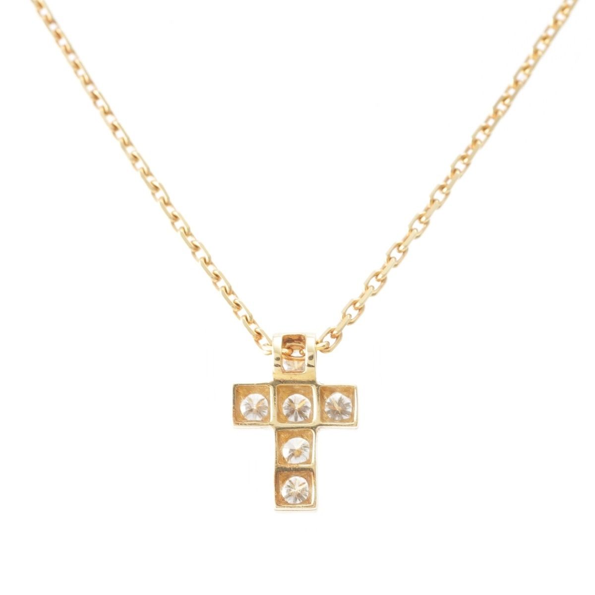 Van Cleef & Arpels Mini Croix Cross 18K Gold Necklace — view 2