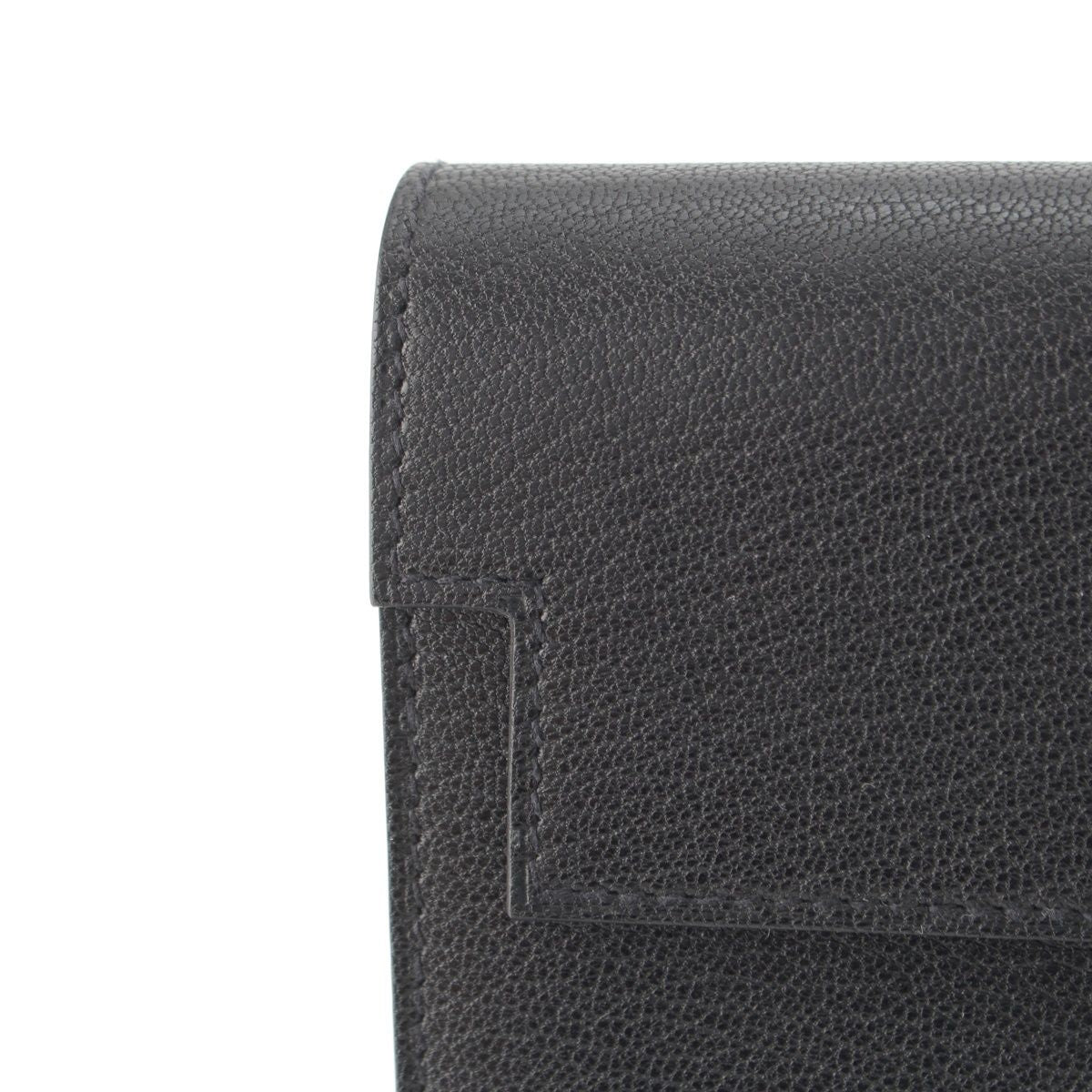 Hermes Kelly Pocket Long Chevre Chamkila Wallet Black — view 7