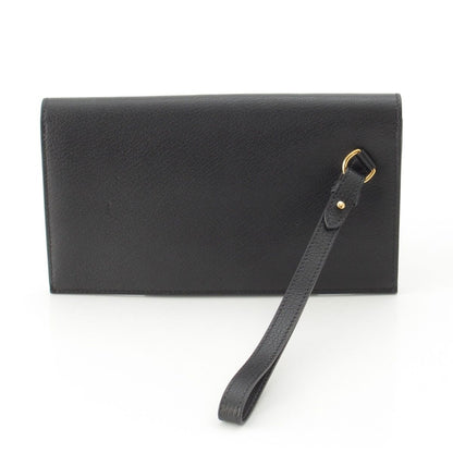 Hermes Kelly Pocket Long Chevre Chamkila Wallet Black — view 2