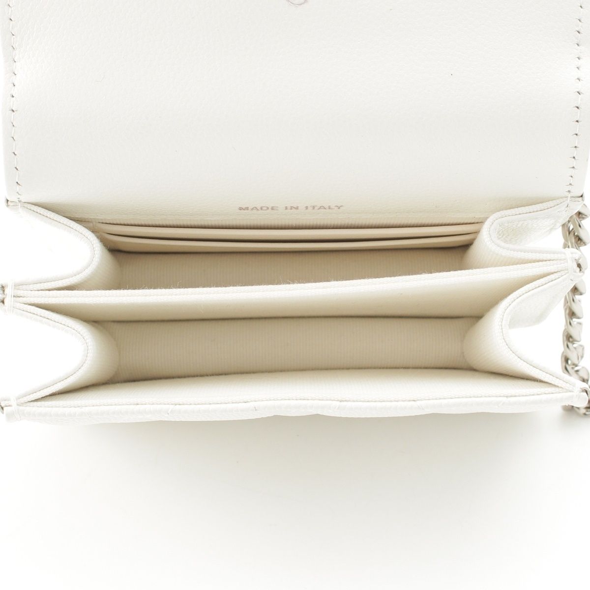 Chanel Caviar Leather Metal Top Handle 2-Way Mini Chain Shoulder Handbag White — view 6