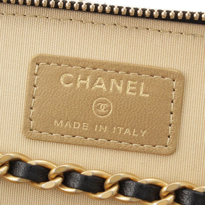 Chanel Quilted Lambskin Vanity Mini Ball Chain Shoulder Bag Black — view 7