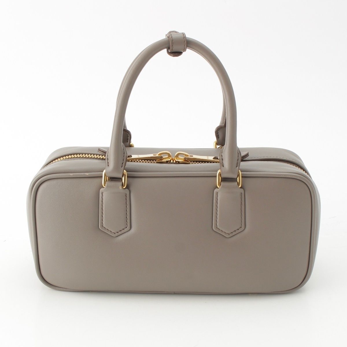 Miu Miu Arcadi Large Leather 2-Way Shoulder Handbag Gray — view 4