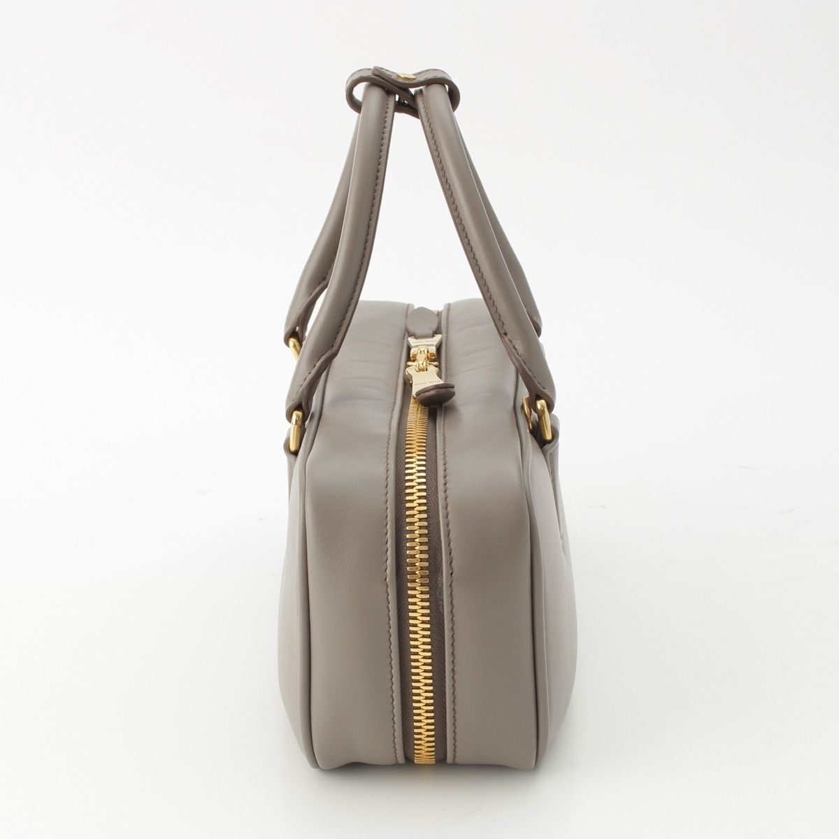 Miu Miu Arcadi Large Leather 2-Way Shoulder Handbag Gray — view 3