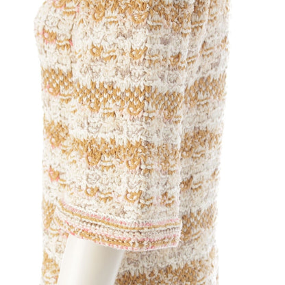 Chanel Tweed Gripoix Mix Knit Dress Beige 36 — view 7