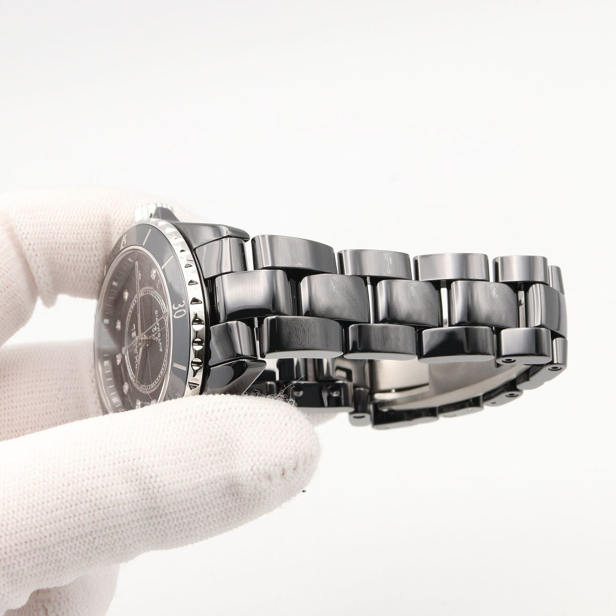 Chanel J12 12P Watch Diamond Black Ceramic — view 8