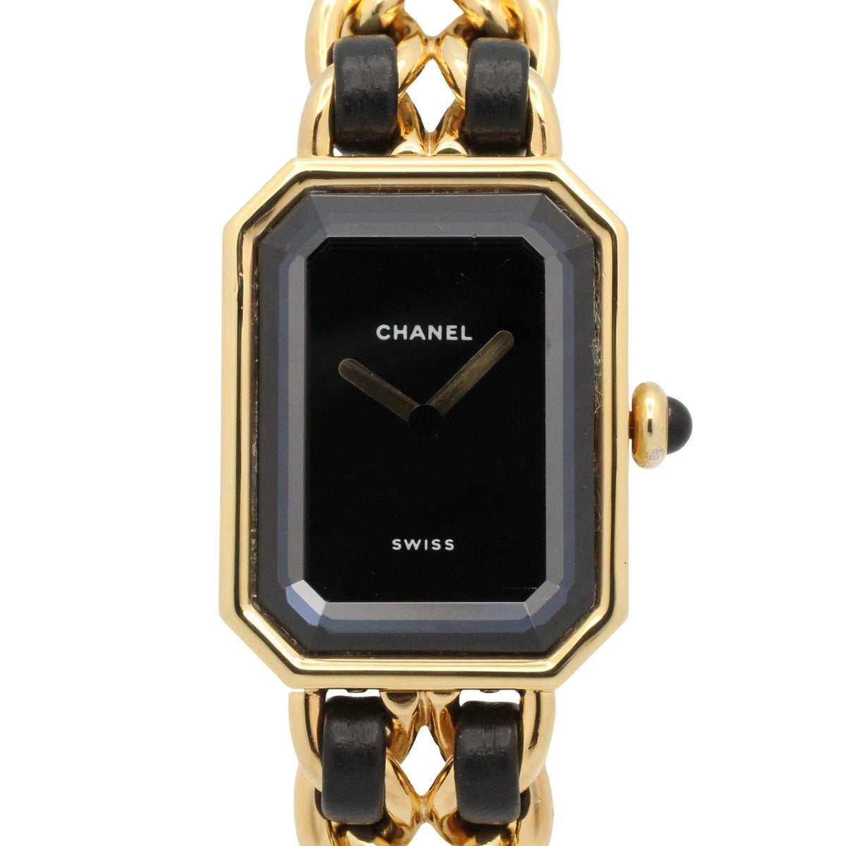 Chanel Watch Premiere M Black Leather