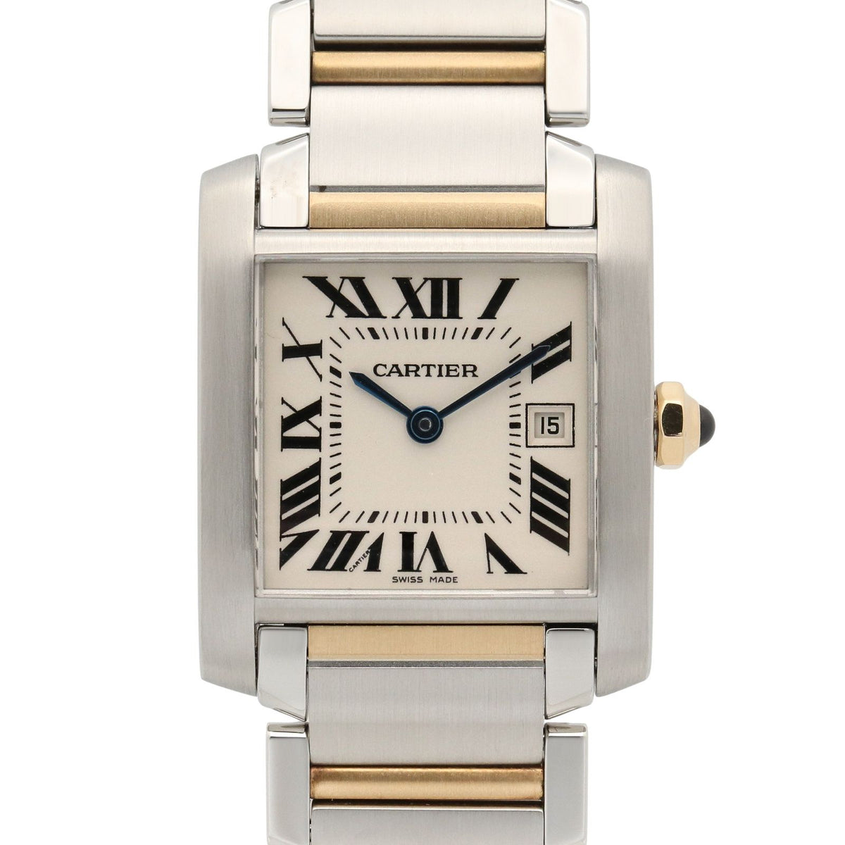 Cartier Watch Tank Francaise MM Boys' Silver 18K Stainless Steel