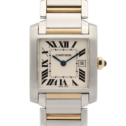 Cartier Watch Tank Francaise MM Boys' Silver 18K Stainless Steel