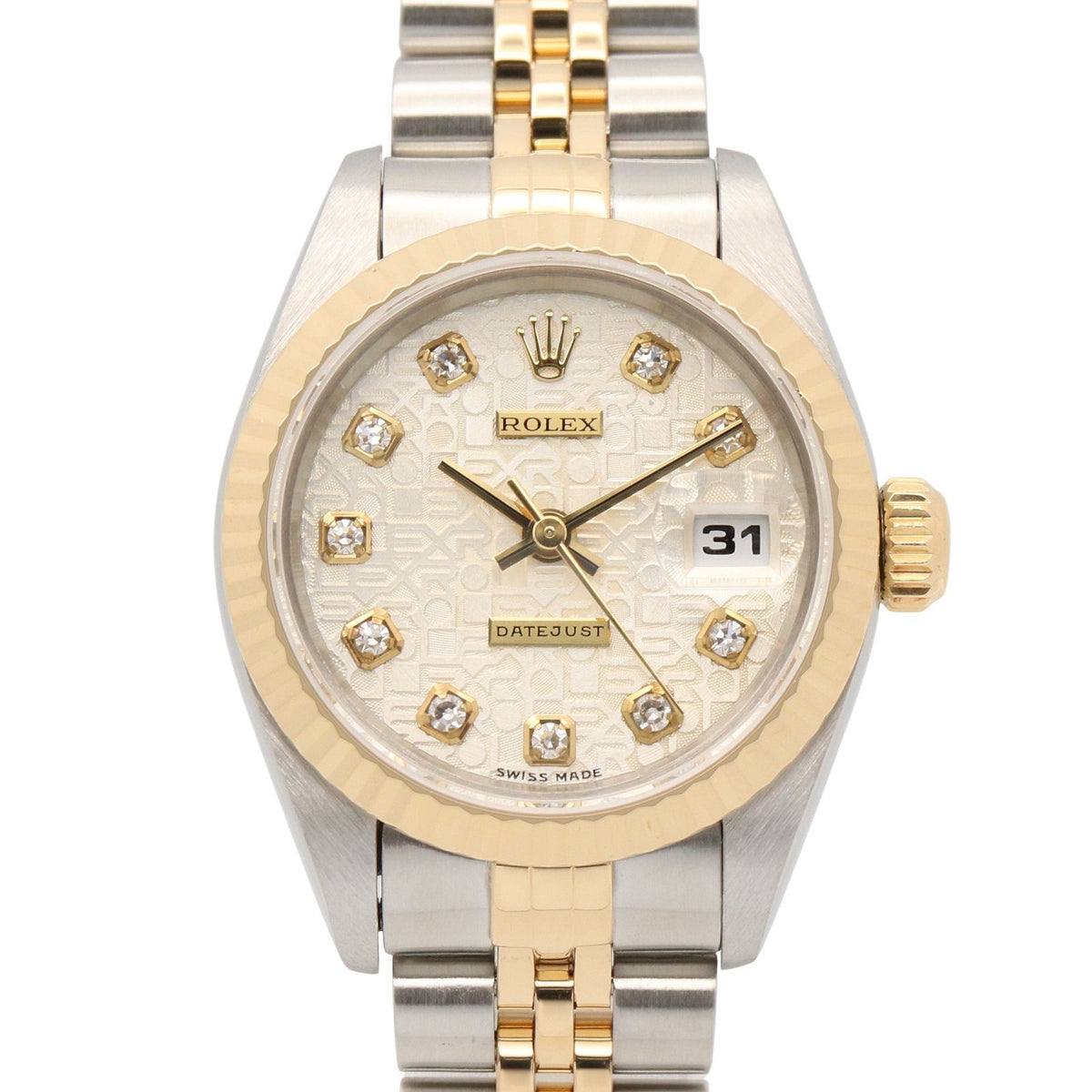 Rolex Watch Datejust Diamond Con NP 18K Stainless Steel