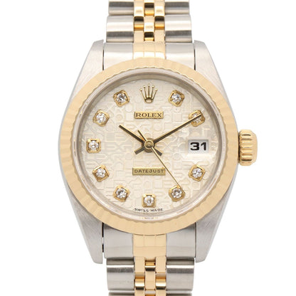Rolex Watch Datejust Diamond Con NP 18K Stainless Steel